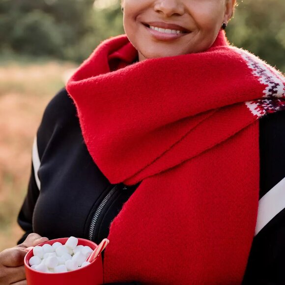 NWT Lane Bryant Fairisle Sweater Scarf - Picture 2 of 6